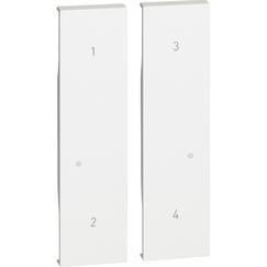 2 Cubreteclas para Central de 4 escenas adicionales K4575CW Blanco