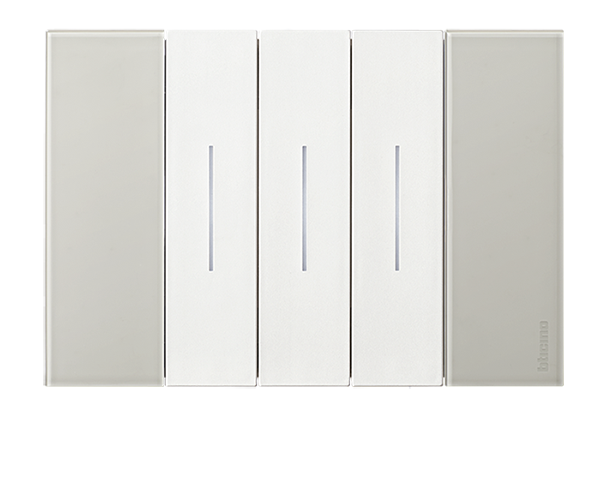 Combinaciones de placas con mecanismos de color BLANCO