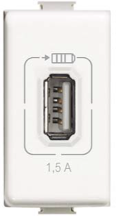 Cargador USB Tipo A, 1.5 A, 1 módulo