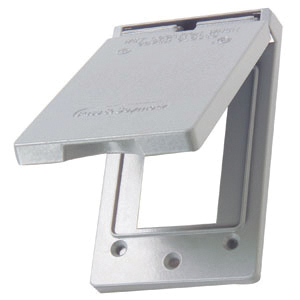 Tapa vertical duplex  para intemperie gris apertura 26