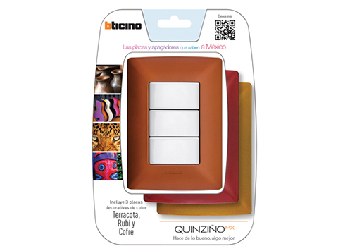 Blister con placa terracota, rubi y cofre