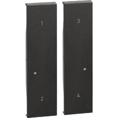 2 Cubreteclas para Central de 4 escenas adicionales K4575CW Negro